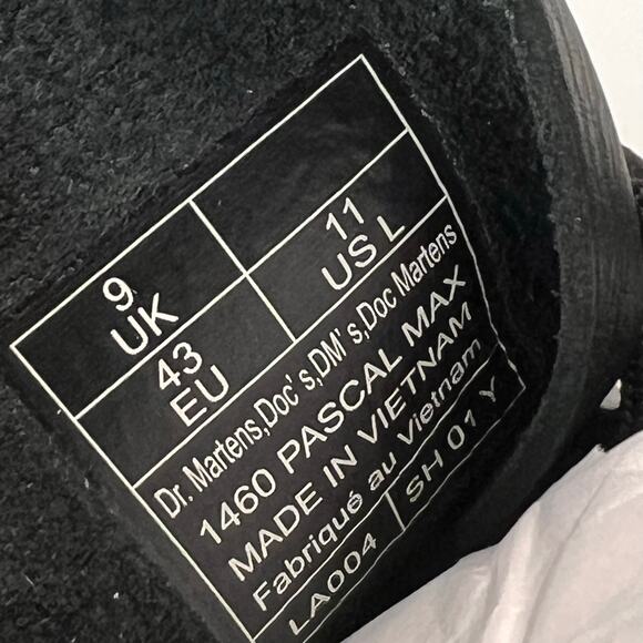 Dr Martens 1460 Pascal Max Platform Leather Combat Boots Black Women 11 NWOB - Picture 10 of 11